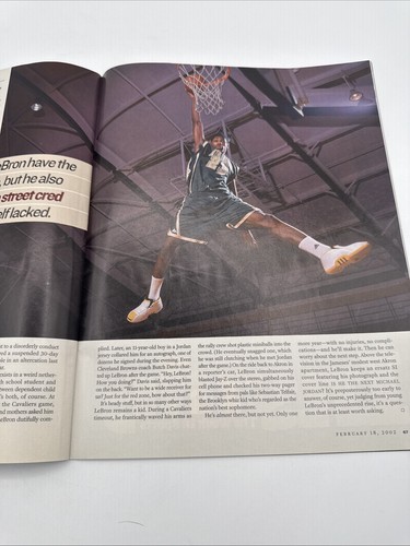 SUPER RARE LeBron James FIRST Sports Illustrated Magazine Cover - Feb. 18, 2002 - Picture 14 of 14