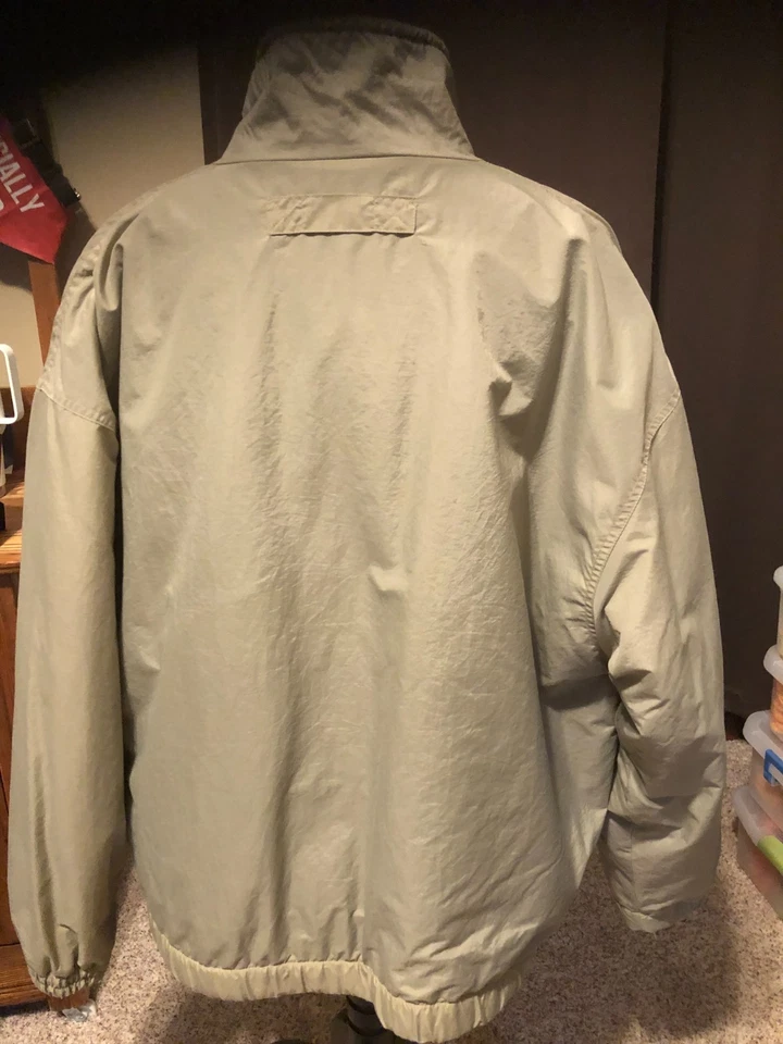 Catalina Chaqueta Bomber Beige/Tostado Nylon Abrigo Exterior Informal Forrado Para Hombre Talla L Foto 3 de 4