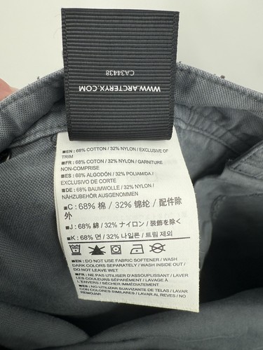 Arcteryx Pants Mens 36x34 Gray Sullivan Canvas Outdoor Hiking Technical Gorpcore - Picture 10 of 14