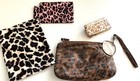 Lot 4 Polyester Speckled Brown Women Gadgets: Purse, Pouch, Ribbon & Mug Holder — photo 1