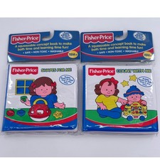 Fisher-Price Bubble Books Toddler Set Shapes and Count With Me Vintage New