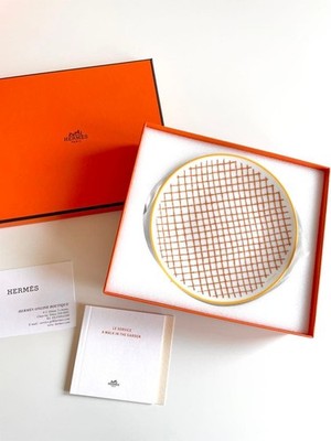 Hermes Walk in the Garden Bread Plate New in Box Collectible Ceramics