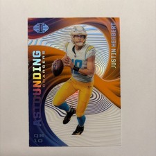 Justin Herbert RC Rookie 2020 Astounding Orange SP Acetate