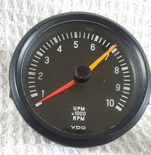 10K VDO MAX HAND COUNTER TACHOMETER CLOCK GAUGE INSTRUMENT DIAL 85 MM