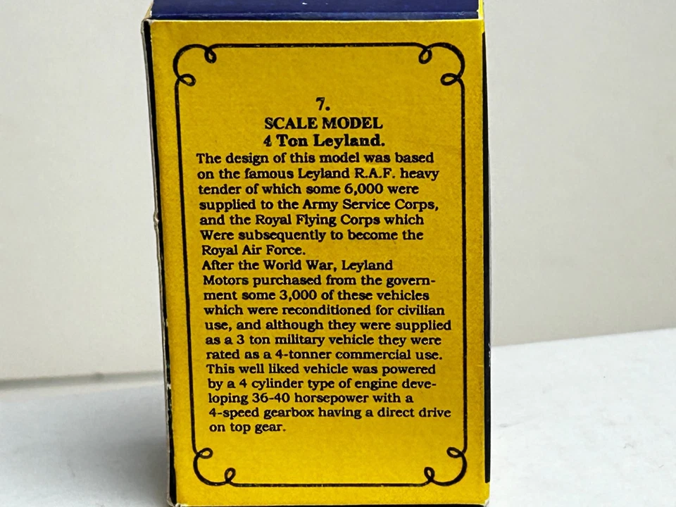 Matchbox Models of Yesteryear Y-7, 1918 Leyland Truck with Box, Read - Image 3 of 4
