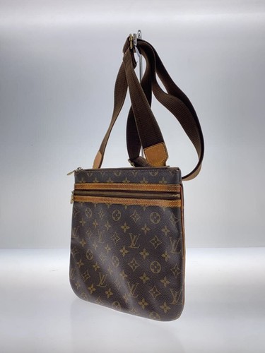 Bolso de Hombro LOUIS VUITTON Pochette Bosphol_Lona Monograma_BRW PVC Marrón Usado - Imagen 2 de 9