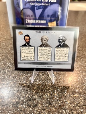 ABRAHAM LINCOLN Tubman Douglass Pieces of the Past One Time TRIPLE Relic 2025
