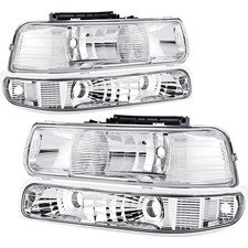 Clear Headlights For 1999-2002 Chevy Silverado 2000-2006 Tahoe Suburban 1500 Clear Headlights For 1999-2002 Chevy Silverado 2000-2006 Tahoe Suburban 1500