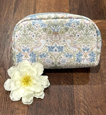 NEW! Morris & Co-William Morris- STRAWBERRY THIEF Cosmetic Pouch Bag- CHARMING!