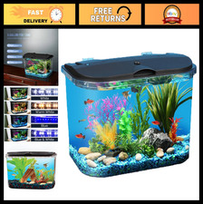 5-Gallon Aquarium Kit with LED Lighting, Power Filter, Ideal for Tropical Fish