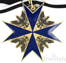 Order of the Black Eagle Badge &ndash; Prussia 1701  Blue Enamel Maltese Cross Replica