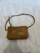 Coach Leather Shoulder Bag Brown Caramel