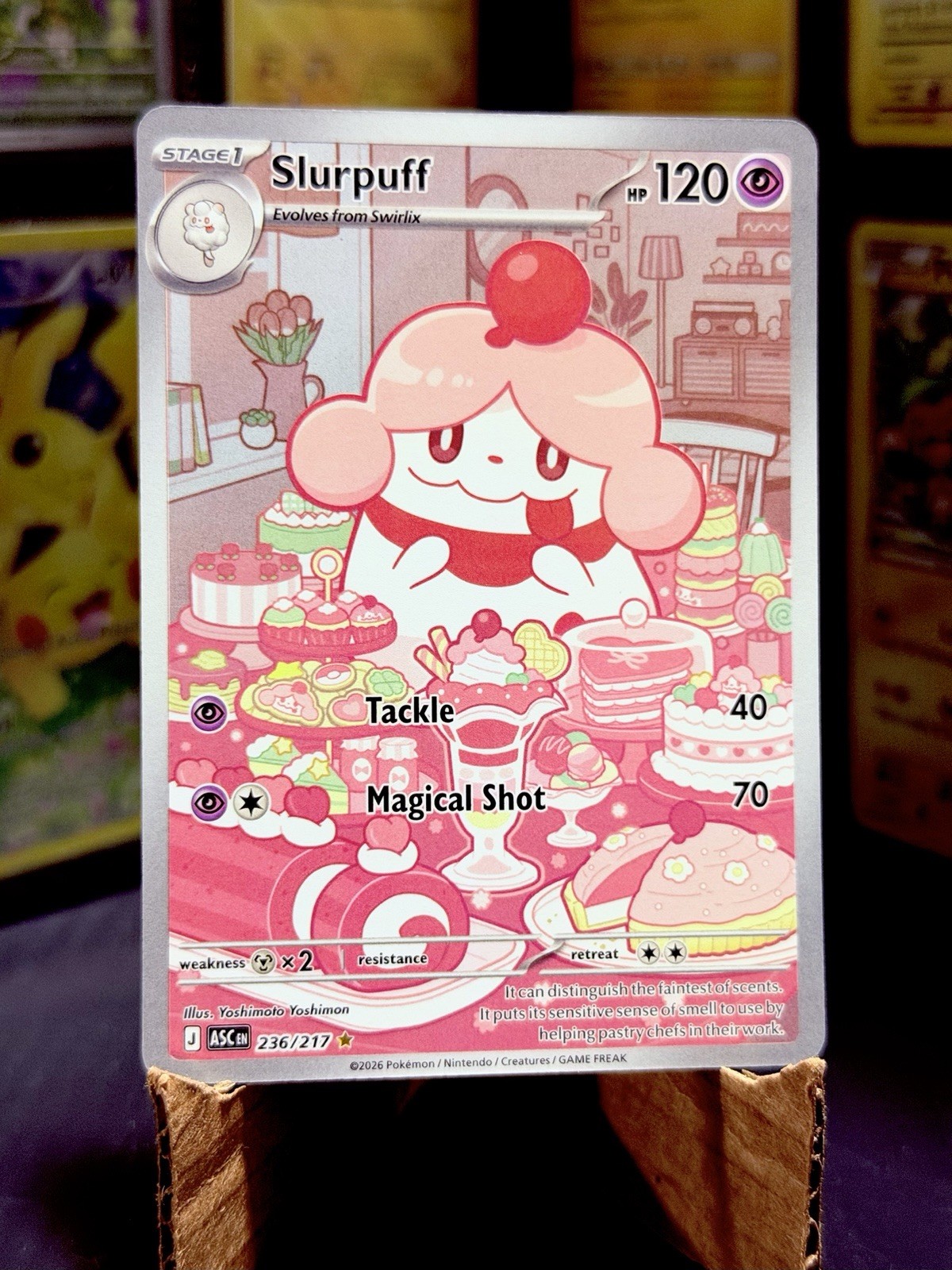 Slurpuff 236/217 Illustration Rare Holo Pokemon Card NM Condition Never Played
