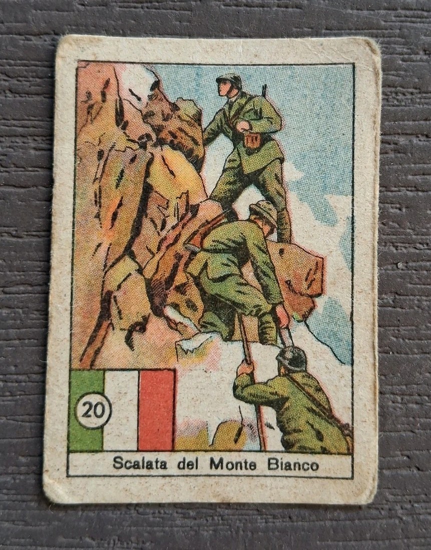 FIGURINA VENTURINI LA GUERRA NOSTRA N. 20 (SCALATA DEL MONTE BIANCO) V.A.V.