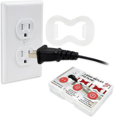 15-Pack Loose Outlet Fix Plug - Ensure Secure Connection 15-Pack, transparent 