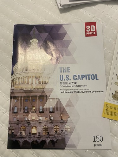 CubicFun LED U.S. Capitol 3D Puzzle, Lighting Up Building Model Open Box / New - Picture 19 of 19