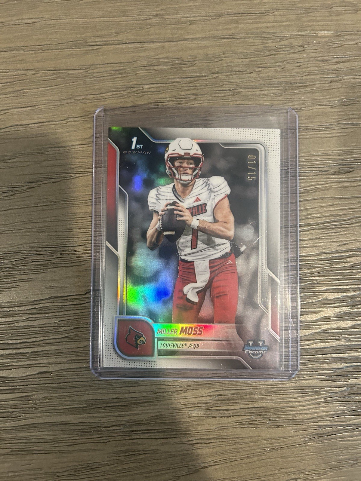 2025 Bowman Chrome U Miller Moss #141 1st White /15 Louisville