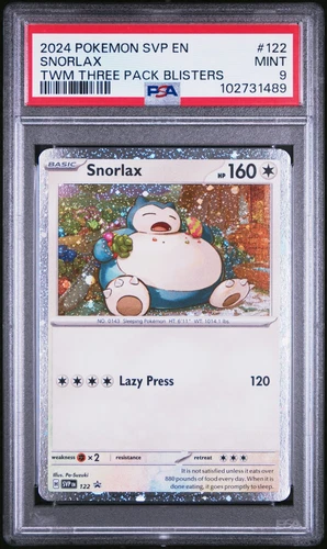 2024 POKEMON SVP EN-SV BLACK STAR PROMO #122 SNORLAX PSA 9