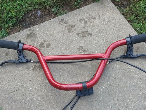 Retro Dk BMX Jamie Bestwick Handlebars Red Solid 27x8in - Picture 4 of 9