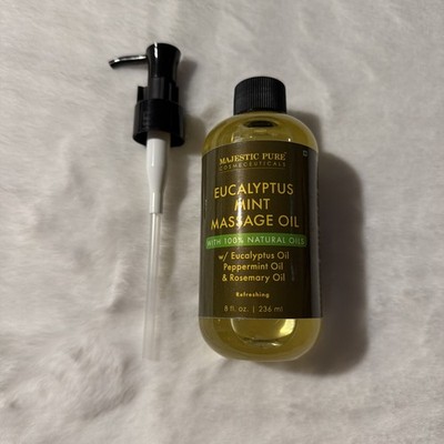 MAJESTIC PURE Eucalyptus Mint Massage Oil for Massage Therapy - Refreshing, and