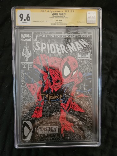 SPIDER-MAN #1 SILVER EDITION CGC 9.6 SIGNED TODD MCFARLANE