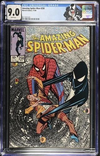 AMAZING SPIDERMAN #258 CGC 9.0 VF/NM 1984 Venom KEY Black Costume is Symbiote