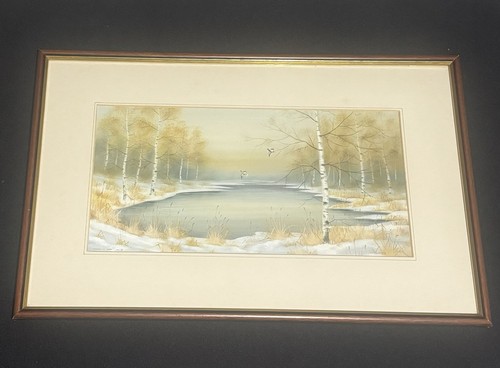 Stephen F Allen Original Framed Painting Of Winter Natural Scene 1991 - Picture 5 of 7