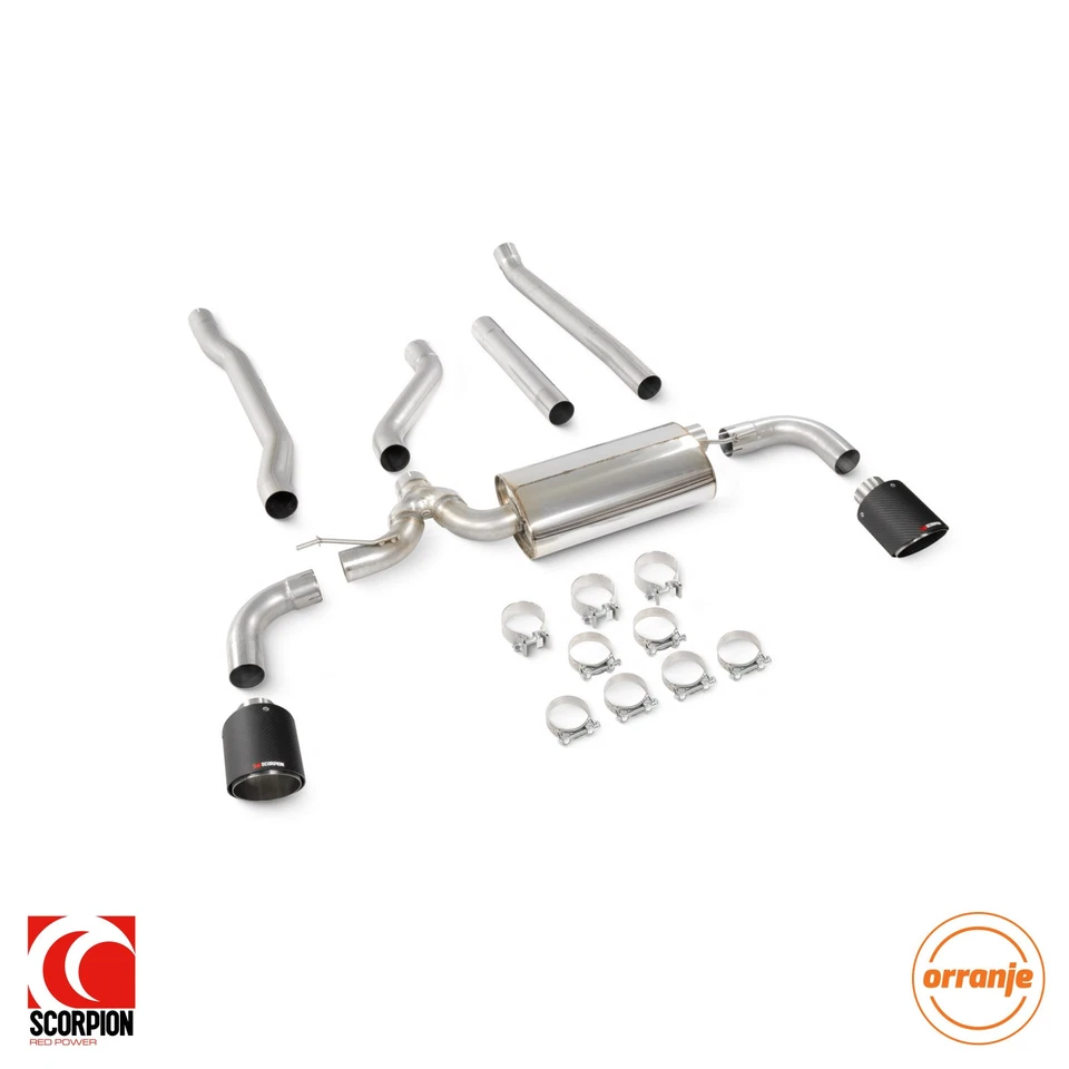 Sistema de escape trasero gato sin resonancia Scorpion MINI Clubman F54 2015-18 - carbono - Imagen 2 de 3