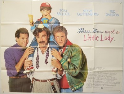 THREE MEN AND A LITTLE LADY (1990) Quad Movie Poster - Tom Selleck, Ted Danson