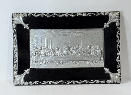 Vintage 3D Last Supper Picture Raised Framed Relief Jesus and the Apostles BB3 - Picture 1 of 16