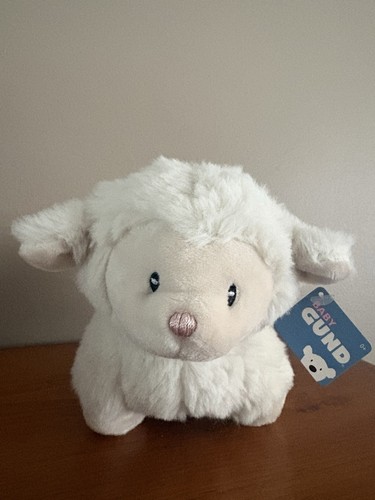 Baby Gund Lamm Schaf Plüschtier weiß Stofftier 9 Zoll #4050769 Neu Neu mit Etikett - Bild 7 von 7