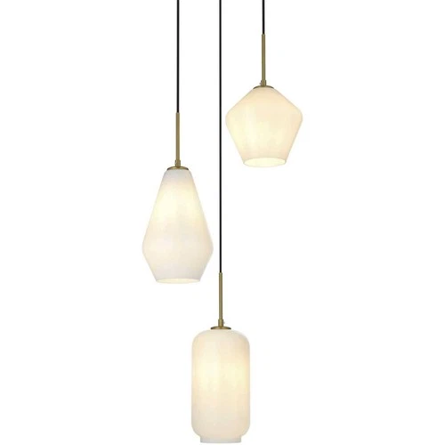 Living District LD2269SG Gene 3 Light 17 inch Satin Gold Pendant Ceiling Light - Picture 3 of 10