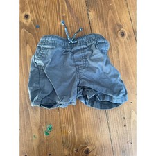 Cat Jack Gray Pull On Shorts Boys Size 12 Months Elastic Waist Drawstring