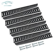 Steel E Track Tie Down Rail Kit 5 E Track 8pcs Bar Rails Powder Coated Black Steel E Track Tie Down Rail Kit 5 E Track 8pcs Bar Rails Powder Coated Black