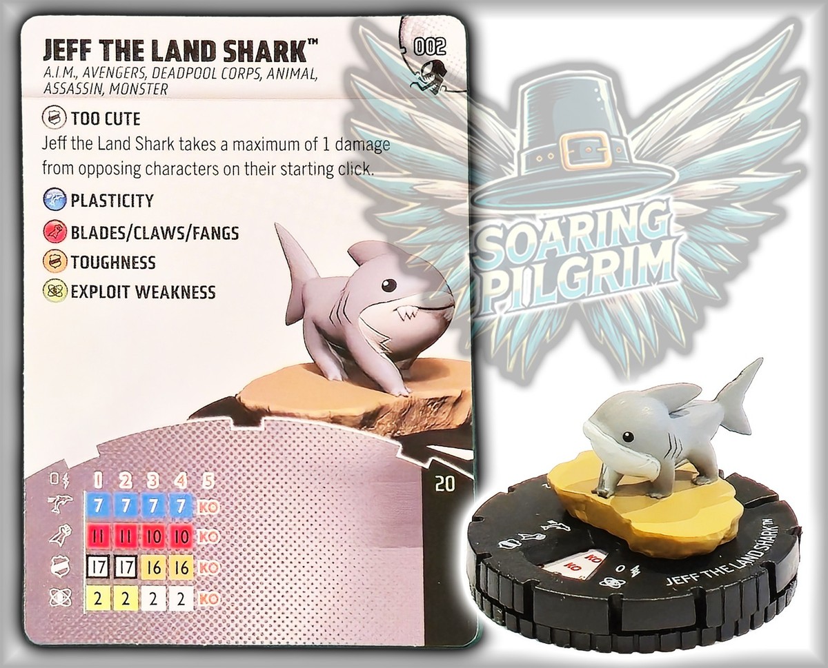 Marvel Heroclix JEFF THE LAND SHARK - 002 - COMMON Venom Set | eBay
