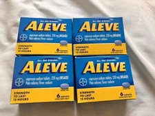 Aleve Naproxen Sodium 220mg 6 Caplet, Exp 06/27