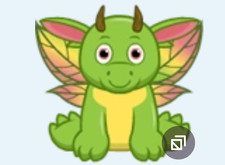 Webkinz Earth Dragon HM9137 green orange pink dino reptile Virtual code msgd