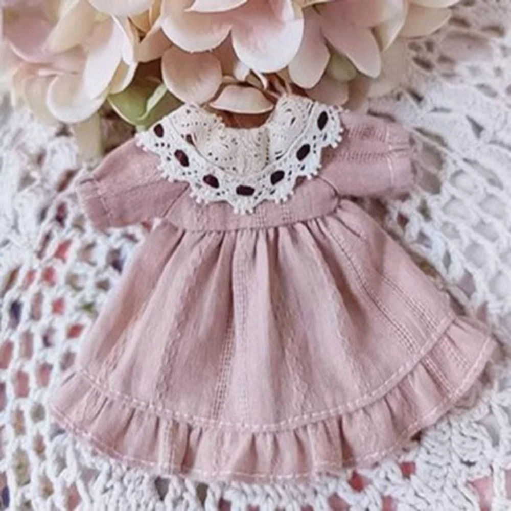 VETEMENTS Gonna vestito con colletto alla moda per bambole 1 11 OB11 per bambole 1 12 BJD