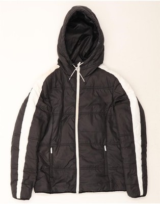 Puma wattierte Damenjacke mit Kapuze UK 16 Large schwarz Colourblock Polyester IO08