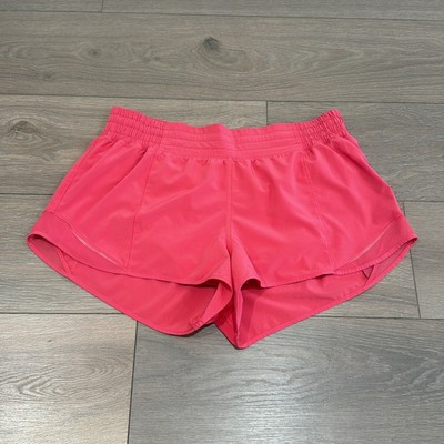 LULULEMON Lip Gloss Pink Hotty Hot High-Rise Lined Short 2.5'' Active Running 12