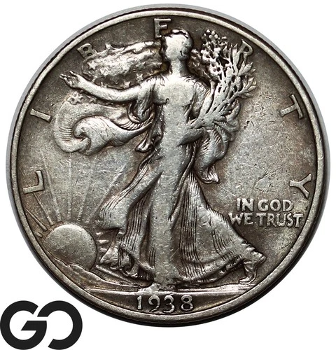 1938-D Walking Liberty Half Dollar, Popular Choice XF+ Better Date