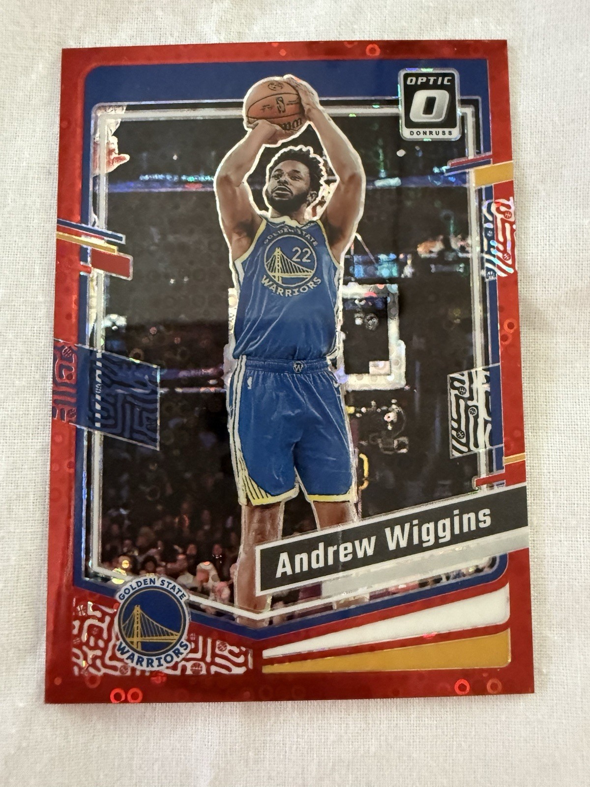 Panini 2023-24 Donruss Optic Andrew Wiggins Warriors #200 Red Fast Break /75