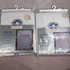 2 Vintage Quaker Lace Wisteria 57 x 84" Panels Ivory Made In USA NOS Cottage
