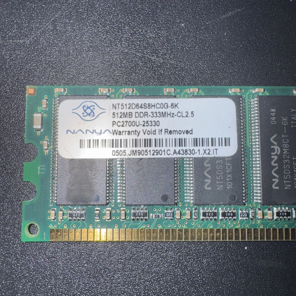 Nanya 512MB DDR-333MHz CL2.5 | 333MHz DDR DIMM RAM (Pre-Owned, Working) - Image 3 of 4