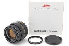  Almost Unused Leica Summicron M 50mm f/2 E39 Ver 4th V4 Black Lens From JAPAN