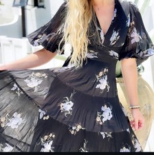 NWT Authentic Zimmermann Pleated Midi Dress sz AU 2