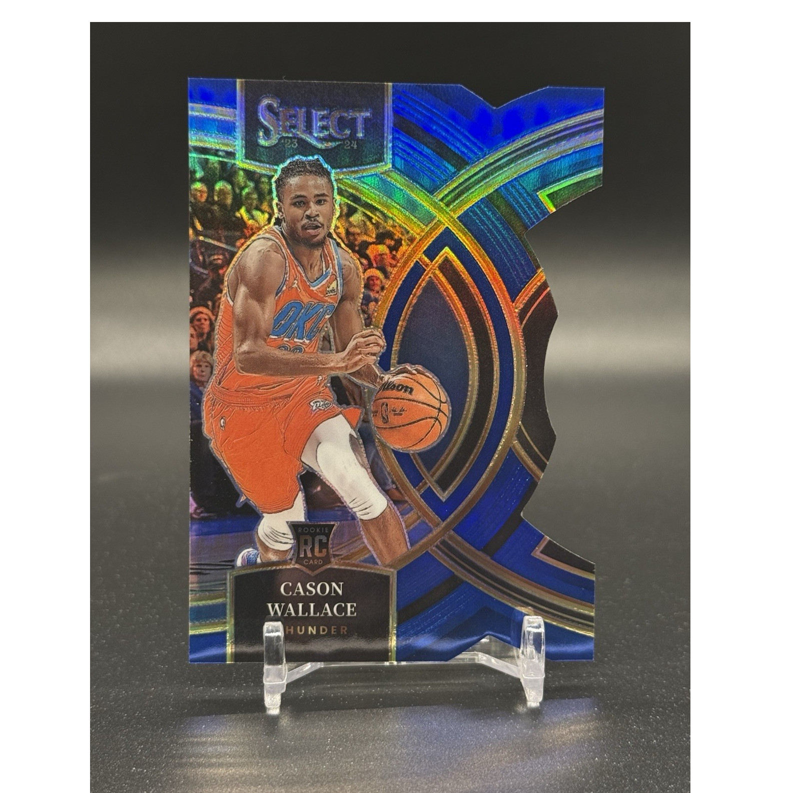 Panini 2023-24 Select Premier Level Cason Wallace RC Blue Prizm Die-Cut /249