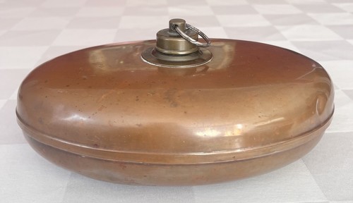 Raro antico scaldaletto tedesco primi '900 "Rein Kupfer" Bettbottle rame! - Foto 14 di 24