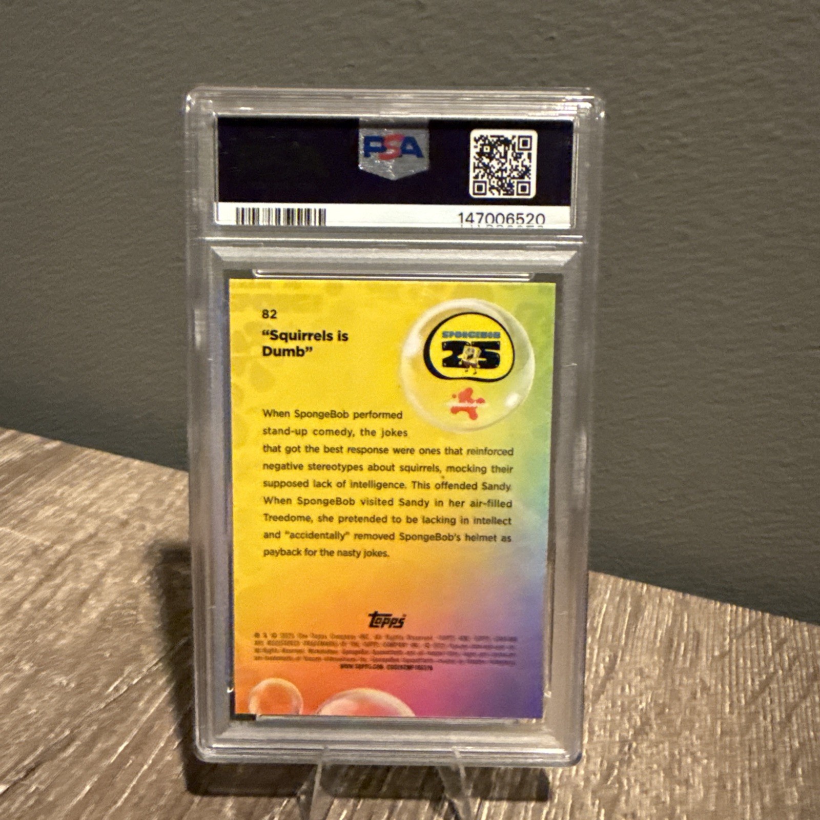 2025 Topps Chrome SpongeBob Squirrels Is Dumb Bubblefractor /99 PSA Gem Mint 10 view 7