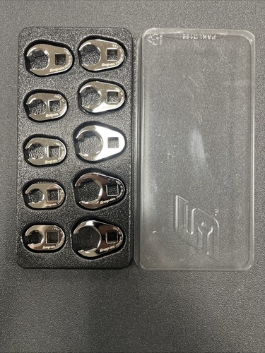 SNAP ON 10 PC 3/8 INCH METRIC FLANK DRIVE CROWFOOT WRENCH SET 210FRHMA 10-19MM - 第 1/5 張圖片